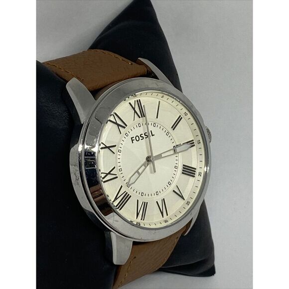 Fossil FS4734 Men's Brown Leather Analog Dial Quartz Genuine Wrist Watch XR810 - Picture 5 of 12